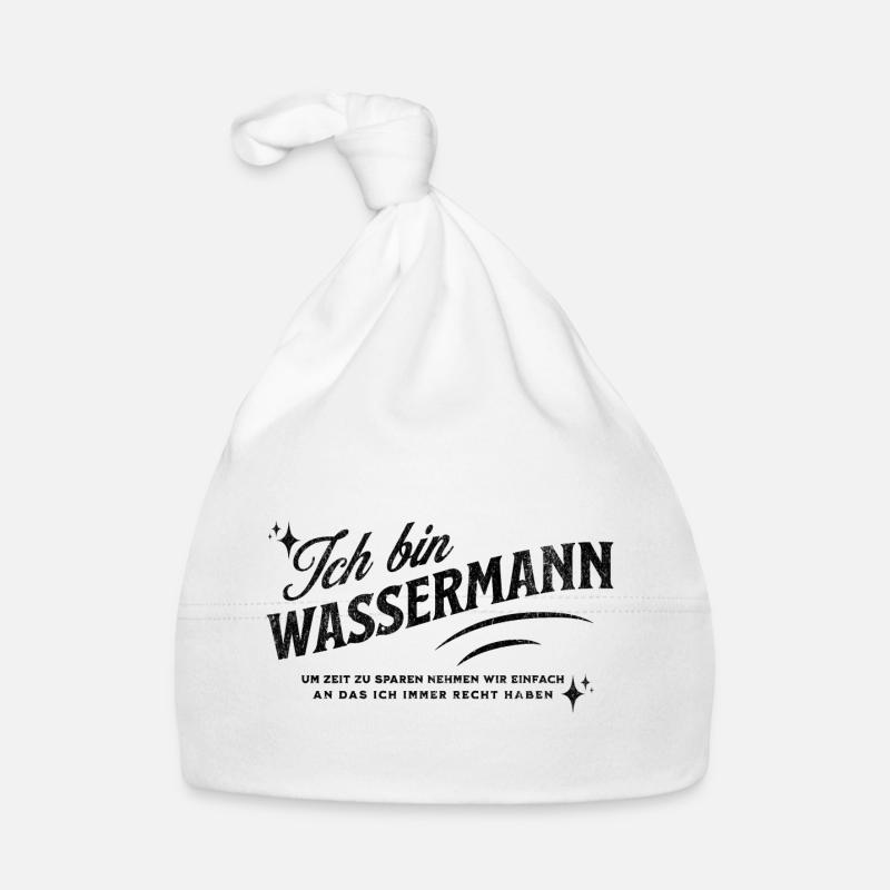 Sternzeichen Geschenke Wassermann Spruch Baby Bio-Mütze