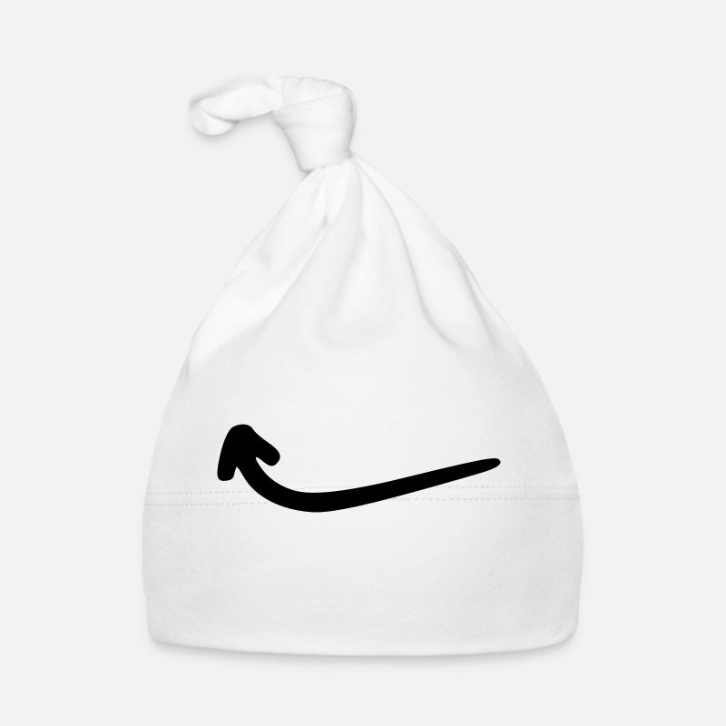 Arrow drawing sketch black Organic Baby Cap