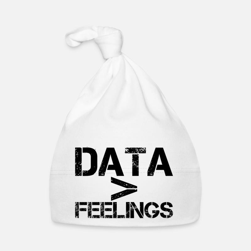 Data Is Greater Than Feelings Organic Baby Cap