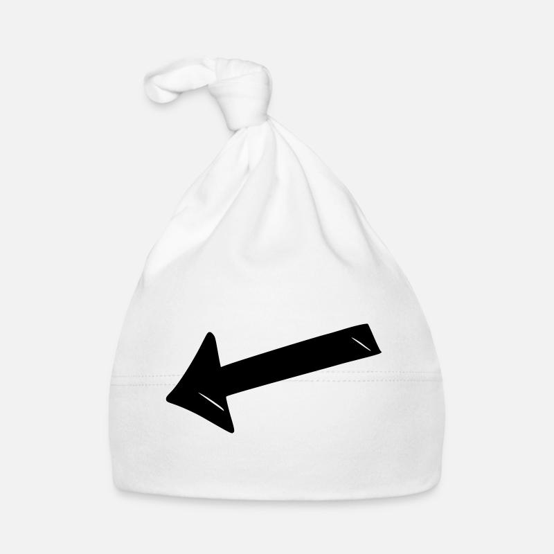Arrow drawing sketch black Organic Baby Cap