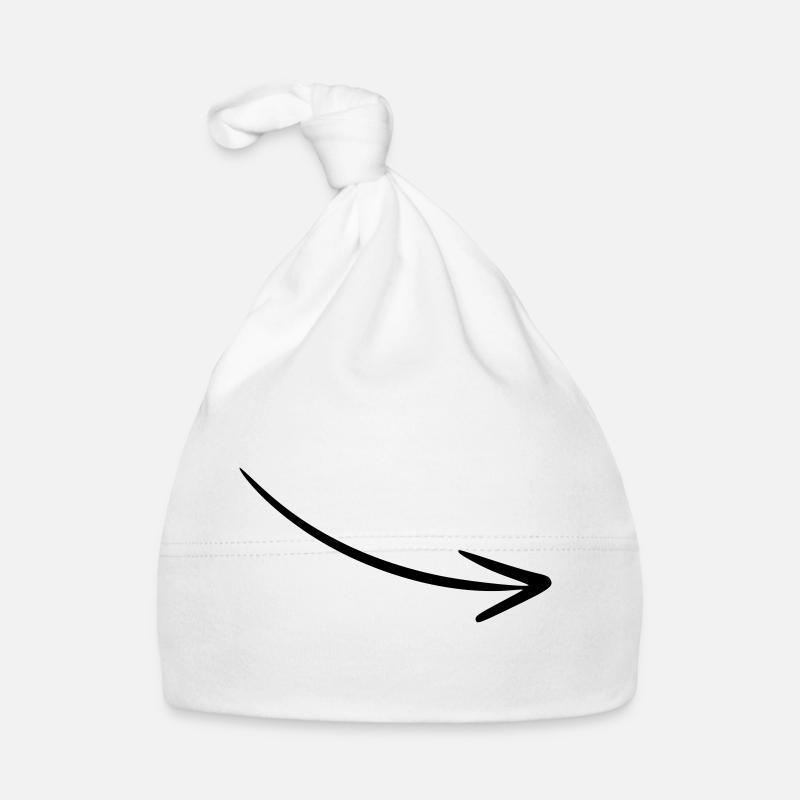 Arrow drawing sketch black Organic Baby Cap