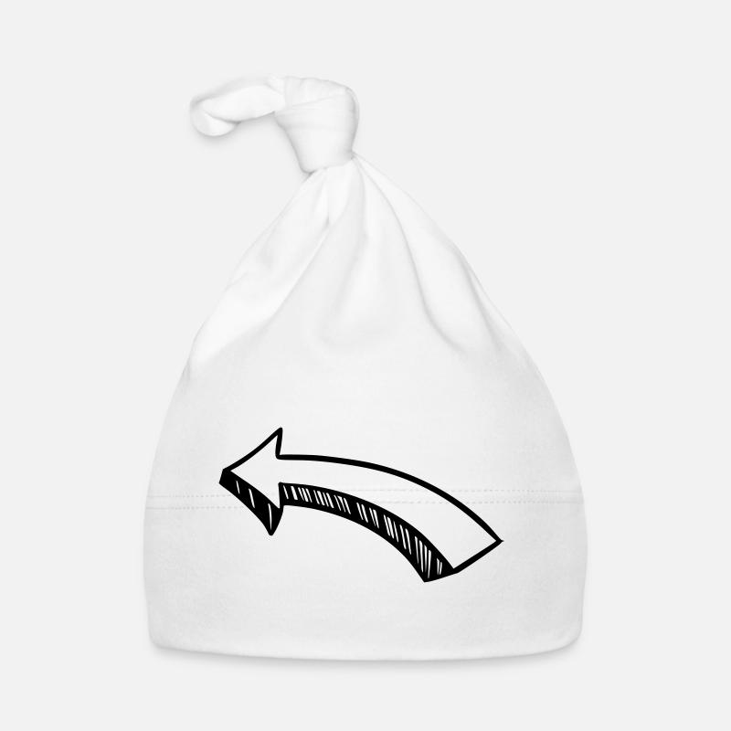 Arrow drawing sketch black Organic Baby Cap