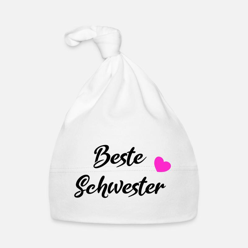 Beste Schwester Black Baby Bio-Mütze