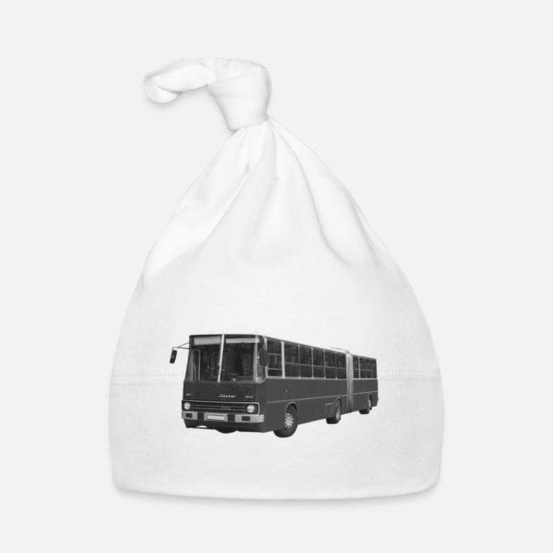 Bus Ikarus 280 Ungarn DDR Oldtimer Ostalgie - Baby Bio-Mütze - Weiß