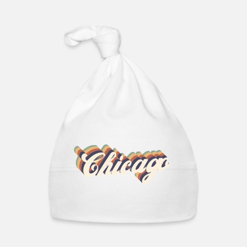 Chicago vintage - Bonnet bio Bébé - blanc