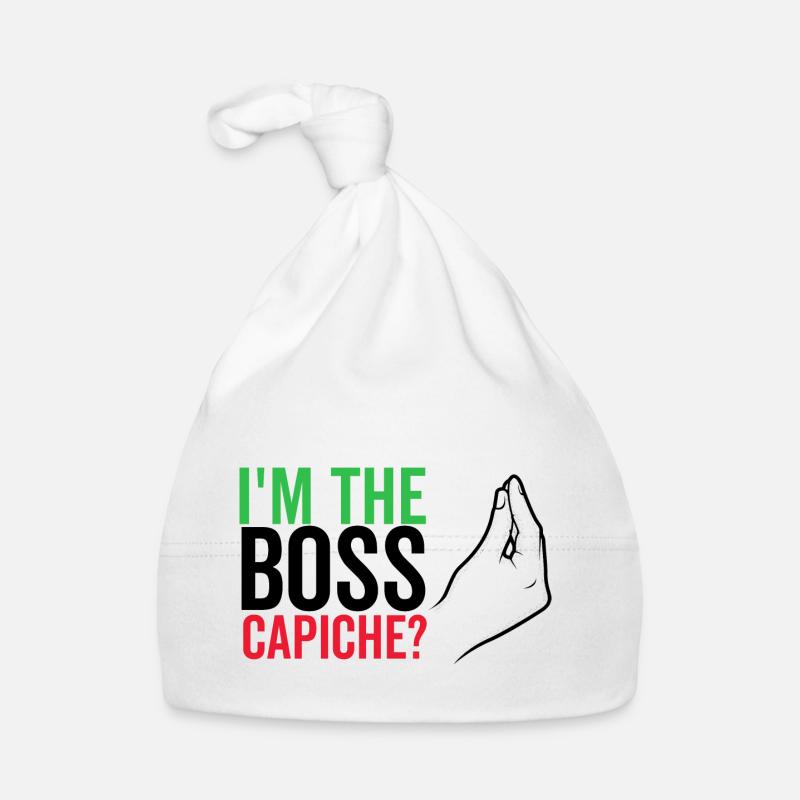 Ich bin der Boss Capiche Baby Bio-Mütze