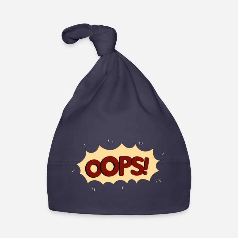 OOPS red Organic Baby Cap