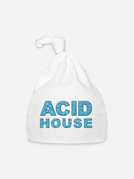 Acid House - Organic Baby Cap - white - Front