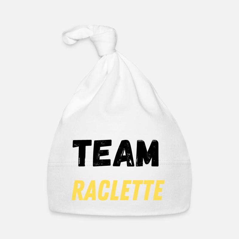 team raclette - Bonnet bio Bébé - blanc