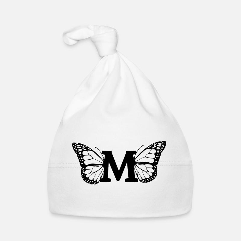 lettre m papillon Bonnet bio Bébé