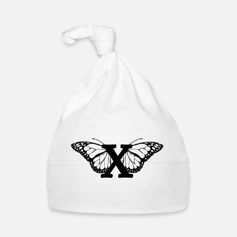 lettre x papillon Bonnet bio Bébé