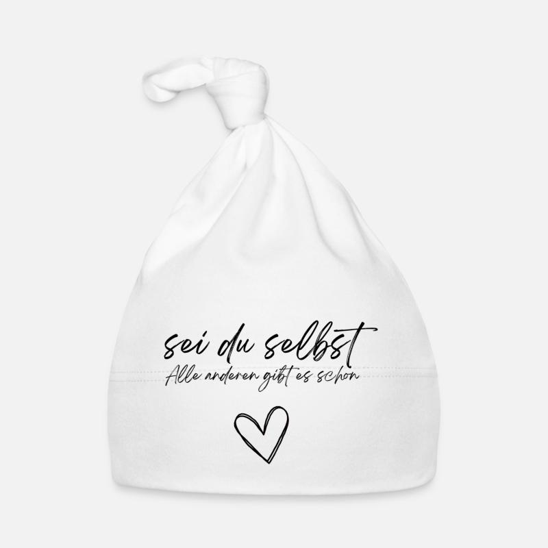 Sei du selbst mit Herz Baby Bio-Mütze