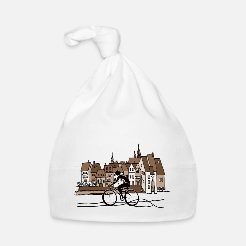 Cycliste - Bonnet bio Bébé - blanc