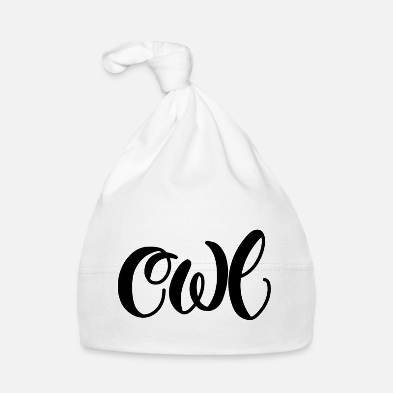 Owl lettering Organic Baby Cap