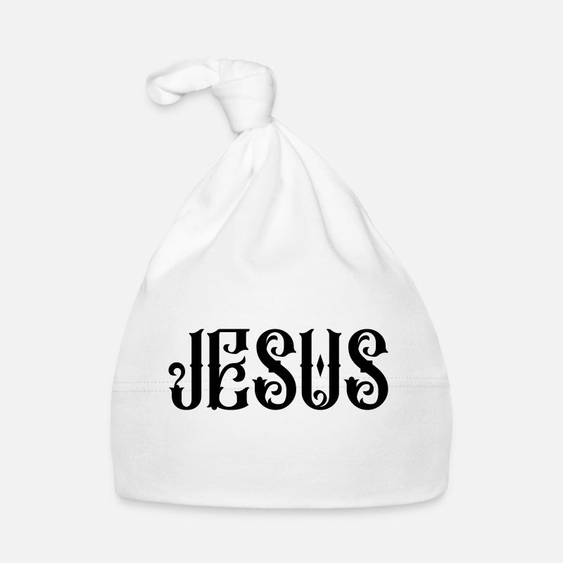 Jésus - Bonnet bio Bébé - blanc
