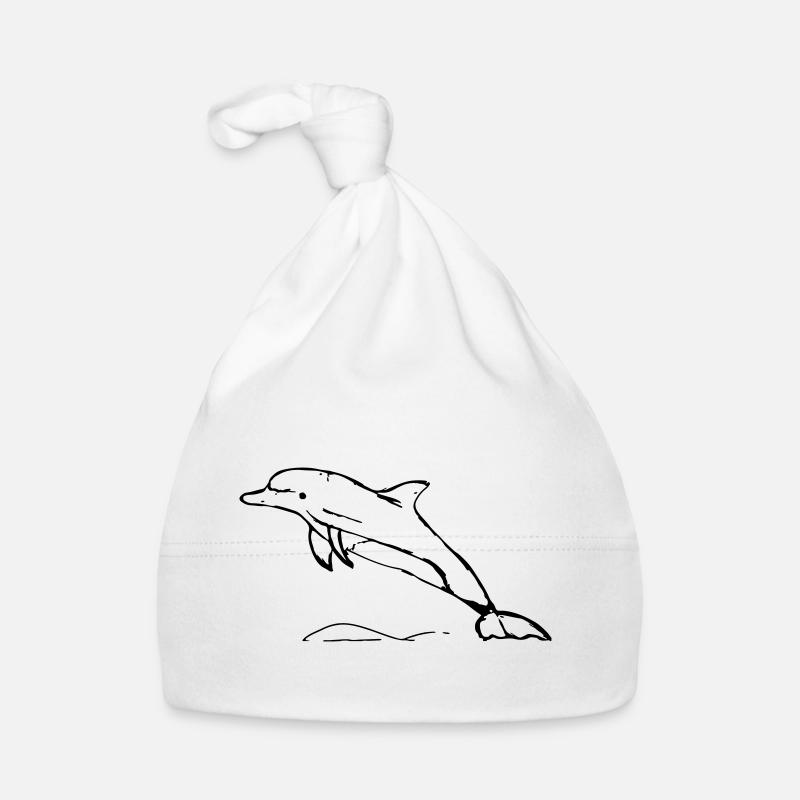 Springender Delphin Geschenk Baby Bio-Mütze