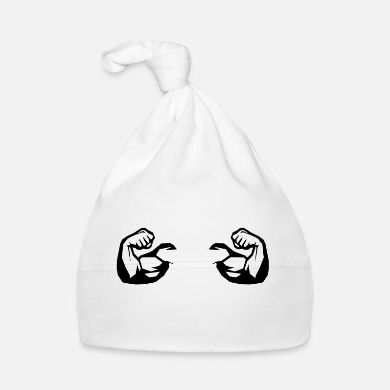 Muscles biceps 2 Organic Baby Cap