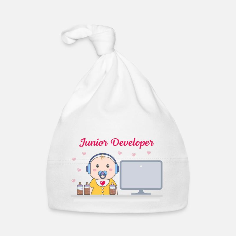 Développeur Junior - Bonnet bio Bébé - blanc