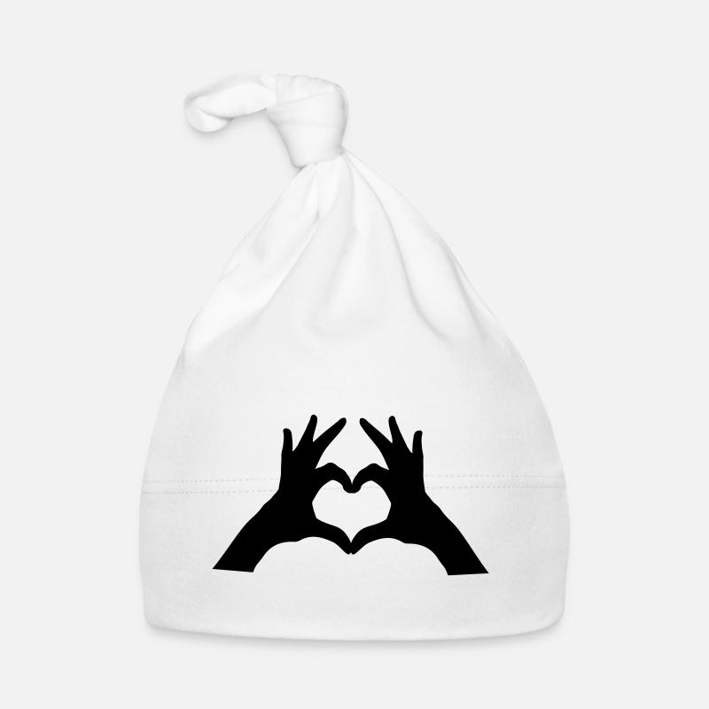 mains coeur Bonnet bio Bébé
