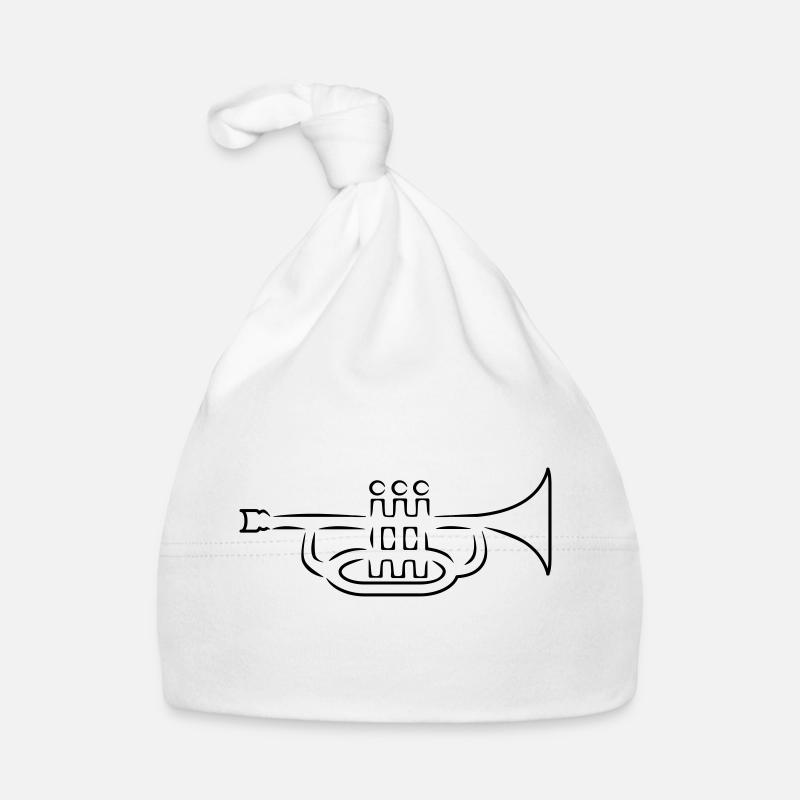 Trompette - Bonnet bio Bébé - blanc