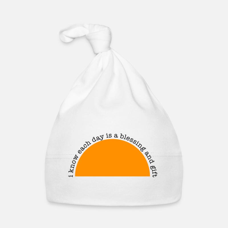 Positive Affirmation -Each day is a blessing... Organic Baby Cap