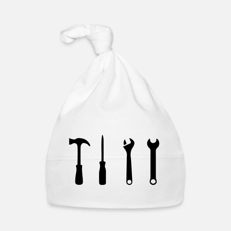 werkzeug - Baby Bio-Mütze - Weiß