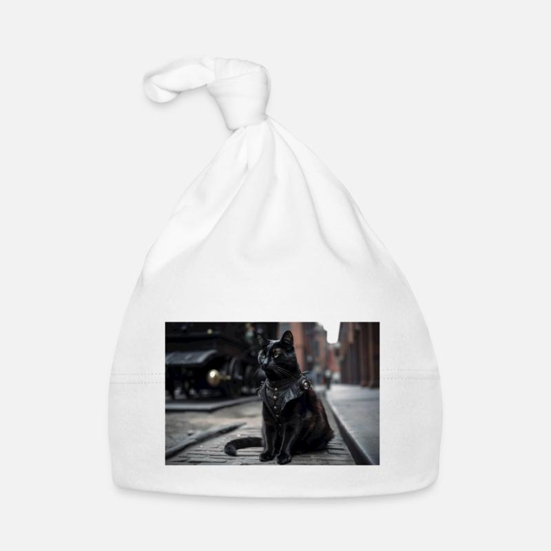 Cat Black4 Baby Bio-Mütze