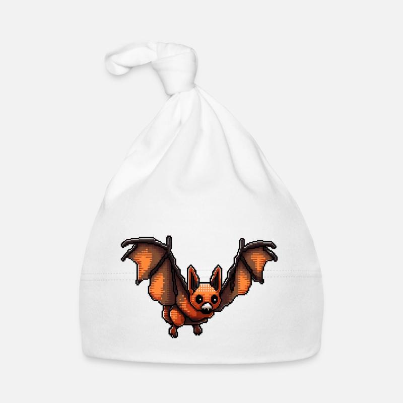 Flying fox rappelle les graphismes rétro du jeu vidéo 8 bits Bonnet bio Bébé