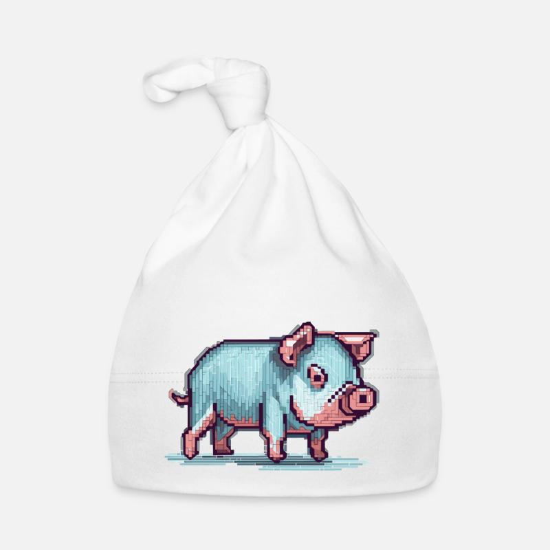 Une excellente facture de maison en look pixel 8 bits Bonnet bio Bébé