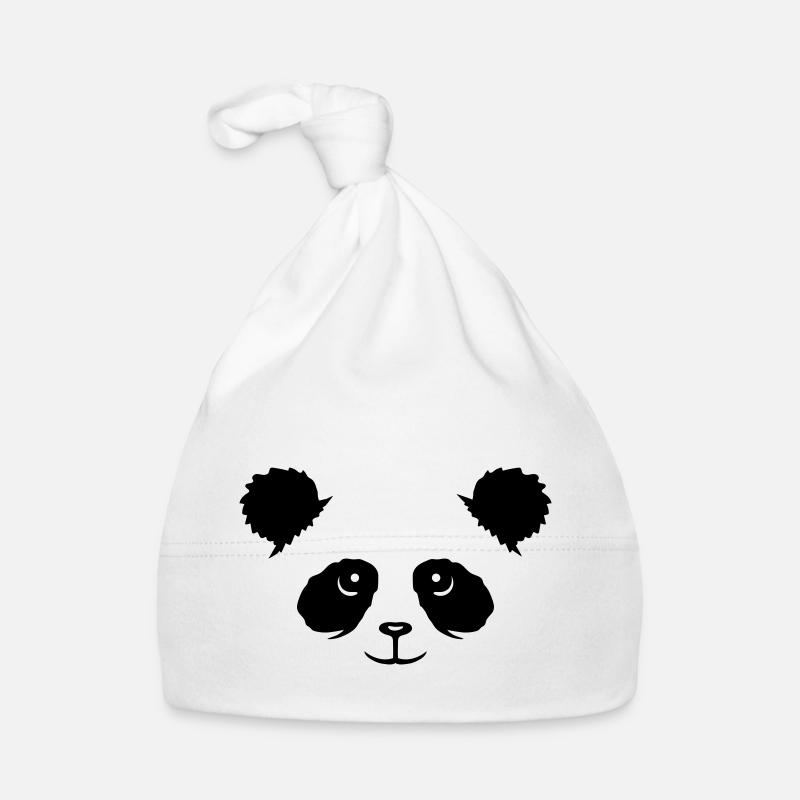 Panda Bear Face Mignon Tête Mignon Sourire Mignon Nice Bonnet bio Bébé