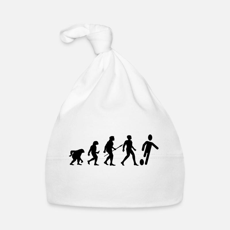 Cooles "Evolution Fußball Shirt“ Design Baby Bio-Mütze