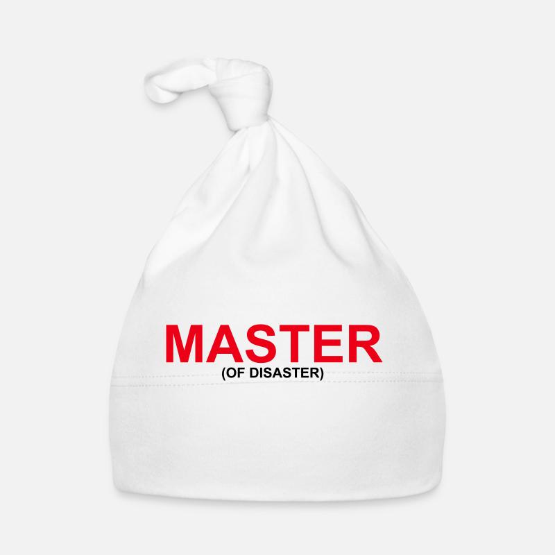 Drôle de design « MASTER OF DISASTER » Bonnet bio Bébé
