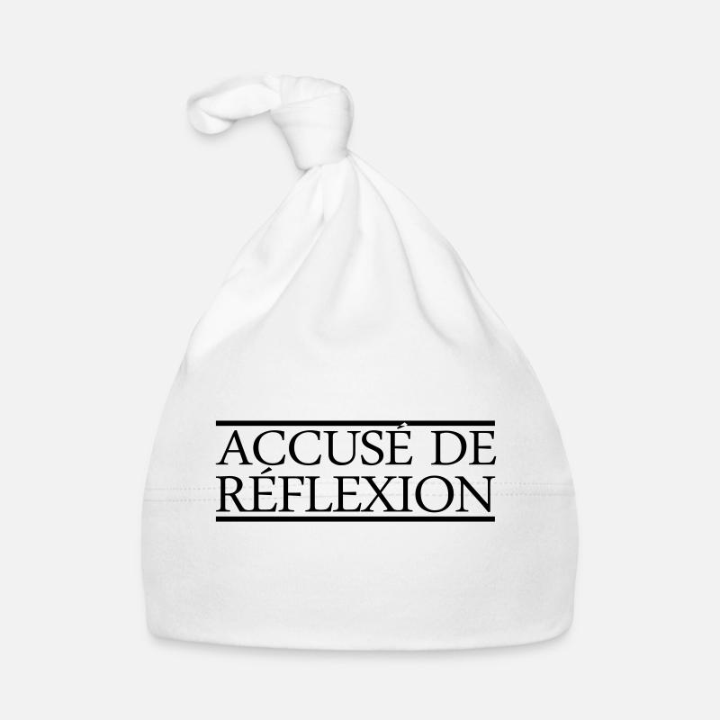 ACCUSE DE REFLEXION - Bonnet bio Bébé - blanc