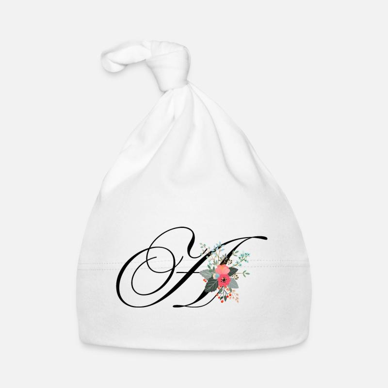 Lettre a fleuris Bonnet bio Bébé