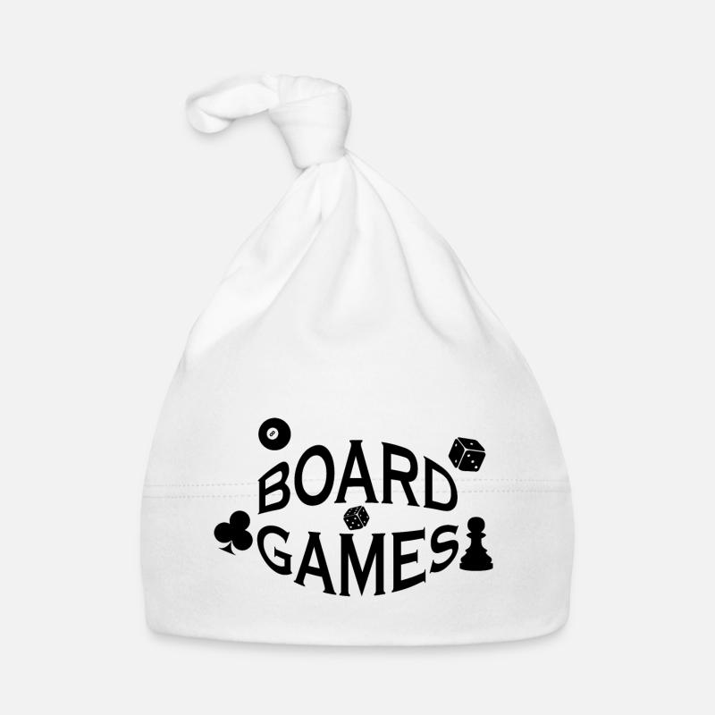 Boardgame Chess Backgammon Game Night Organic Baby Cap