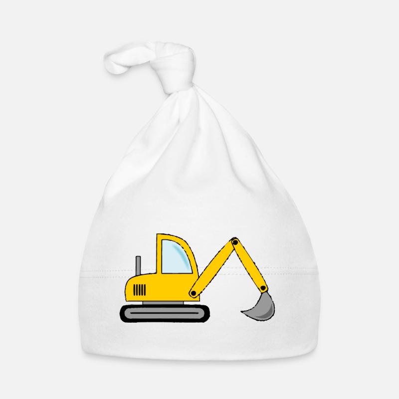 Bagger Design/ Baustelle Baby Bio-Mütze