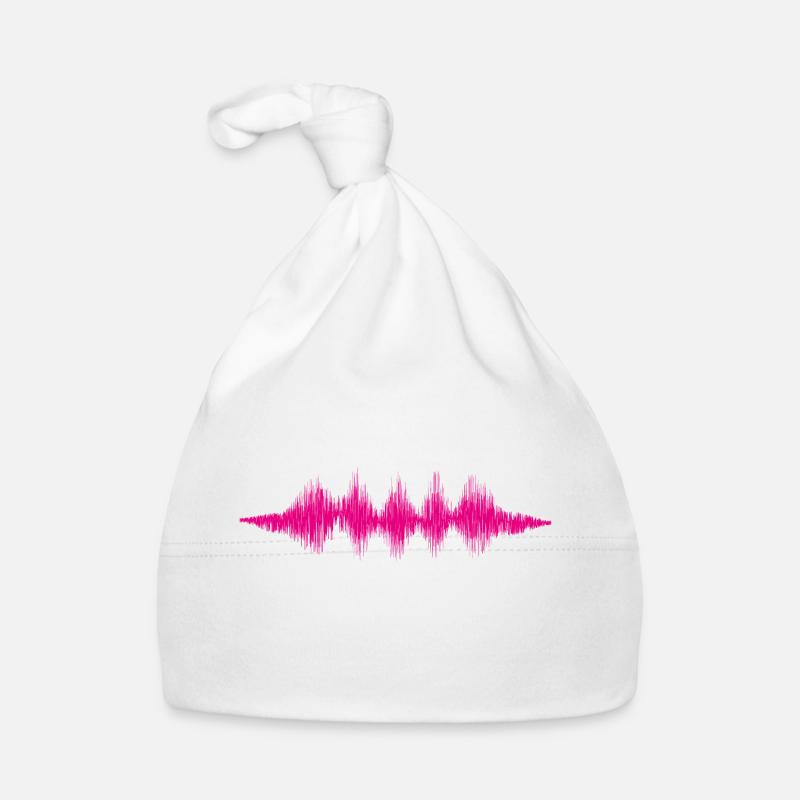 Music audio wave / sound wave / audio frequency Organic Baby Cap