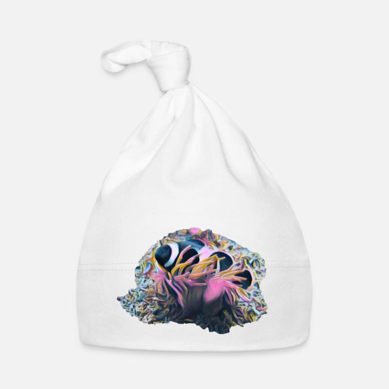 Poisson clown - Bonnet bio Bébé - blanc