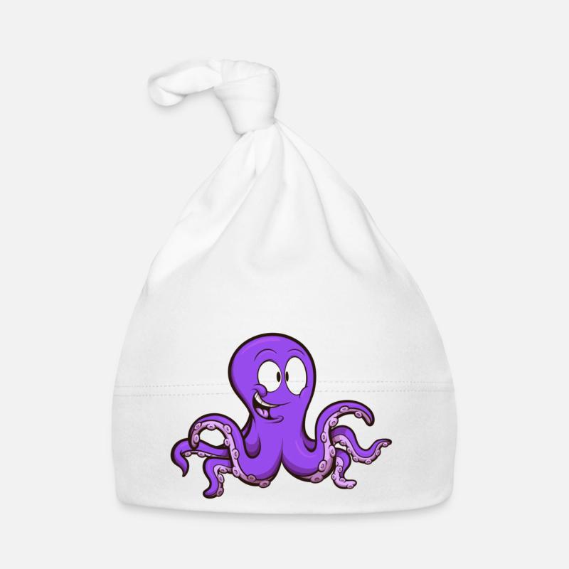 Pieuvre mignonne Bonnet bio Bébé