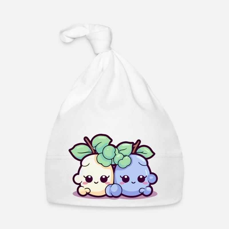 Mak and bok kawaii grapes Organic Baby Cap