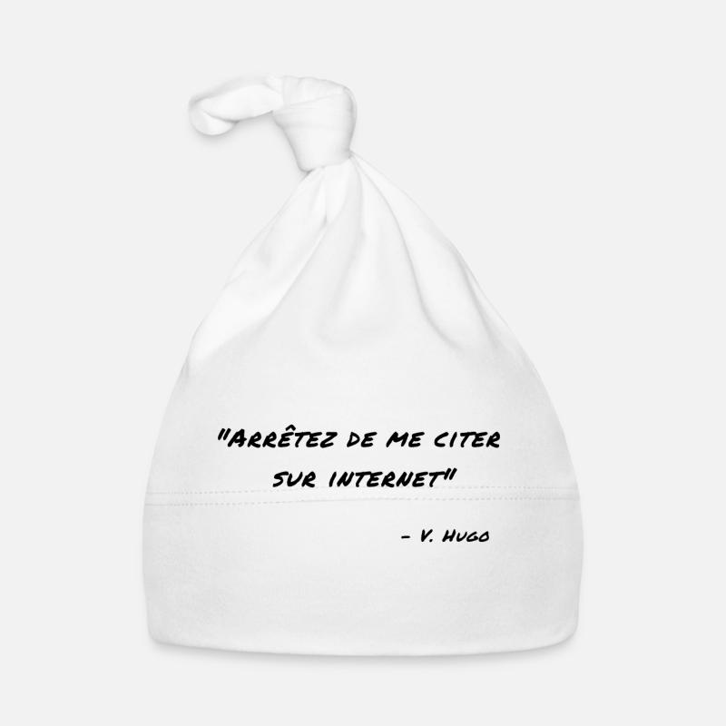 arrêtez de me citer - Bonnet bio Bébé - blanc