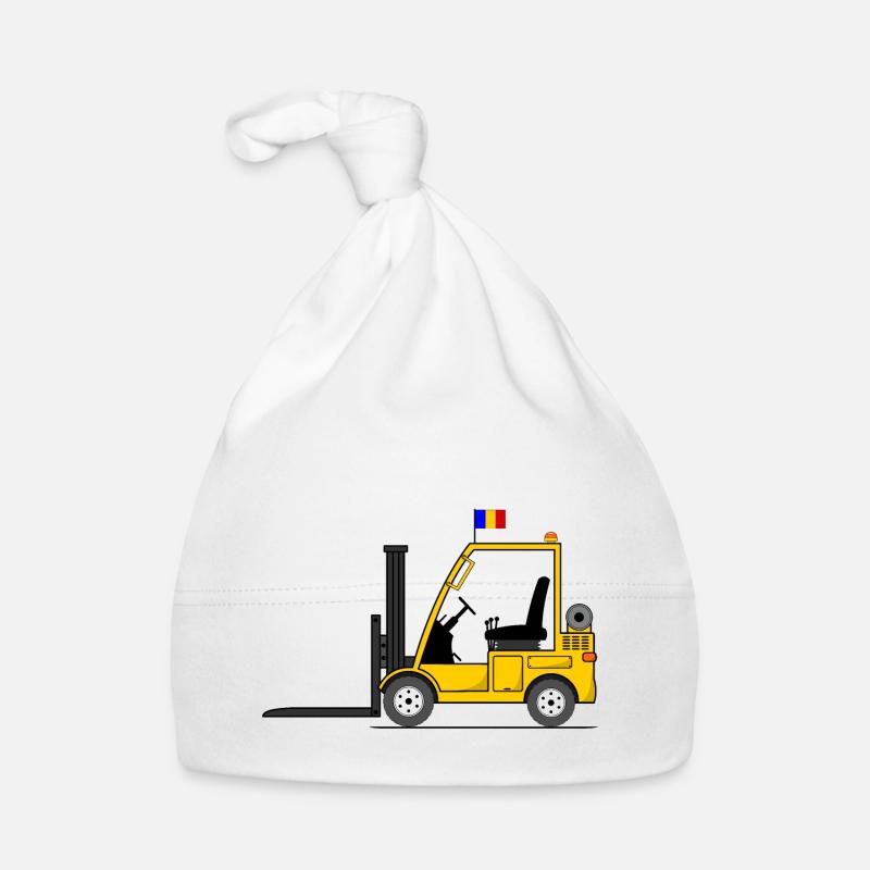 Forklift Romania Flag Organic Baby Cap
