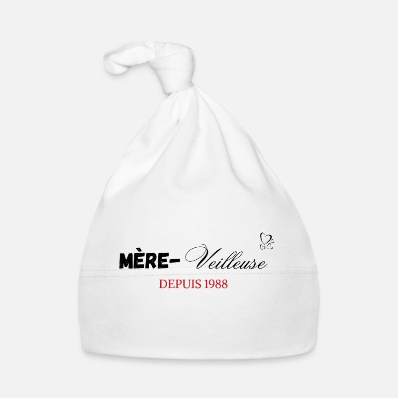Mère veilleuse depuis 1988 Bonnet bio Bébé