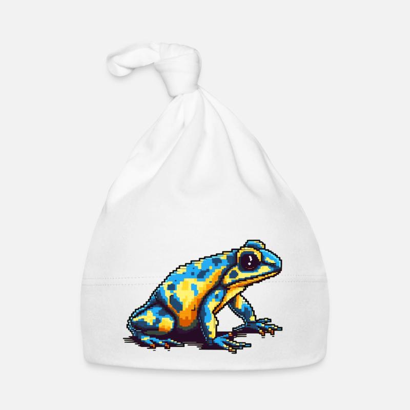 Pixel coloré 8 bits Poison Dart Frog Bonnet bio Bébé