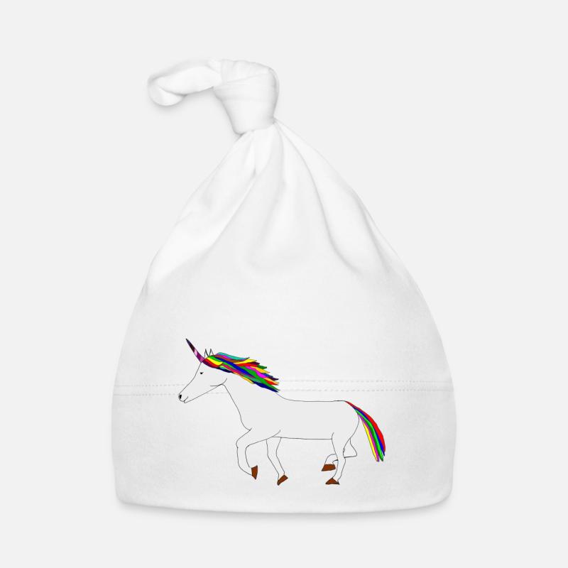 buntes Einhorn Baby Bio-Mütze