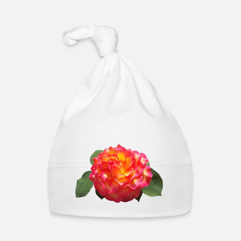 Red SPRING ROSE Organic Baby Cap