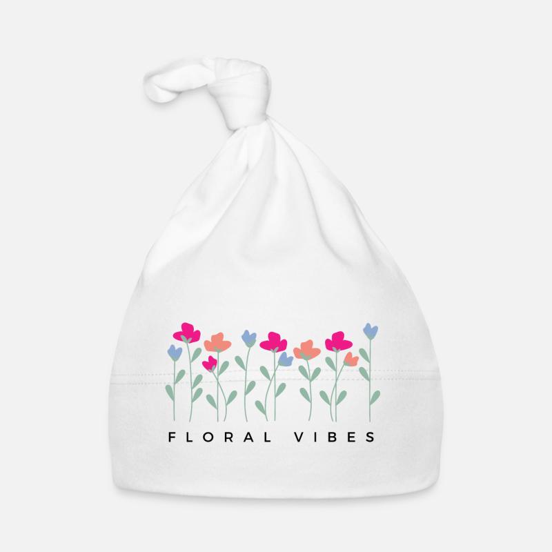 Blumige Vibes - Geschenkidee Baby Bio-Mütze