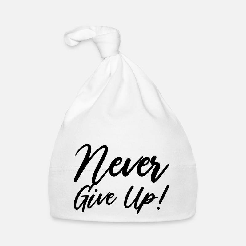 Never Give Up! Organic Baby Cap