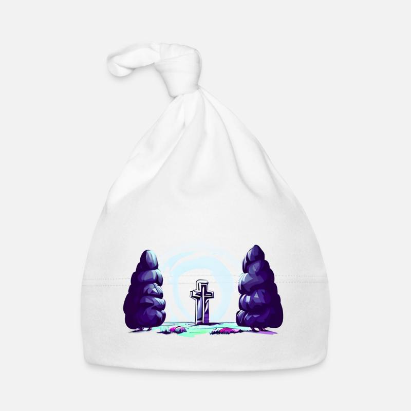 Cross between trees Organic Baby Cap