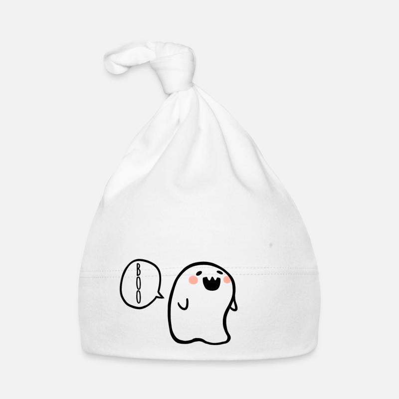 Surprised ghost Organic Baby Cap